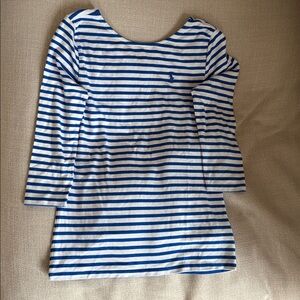 Polo Ralph Lauren Blue and White Striped Tee